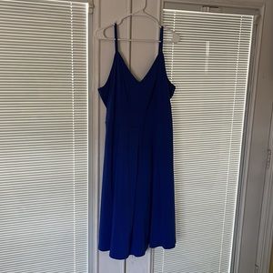 Blue spaghetti strap dress